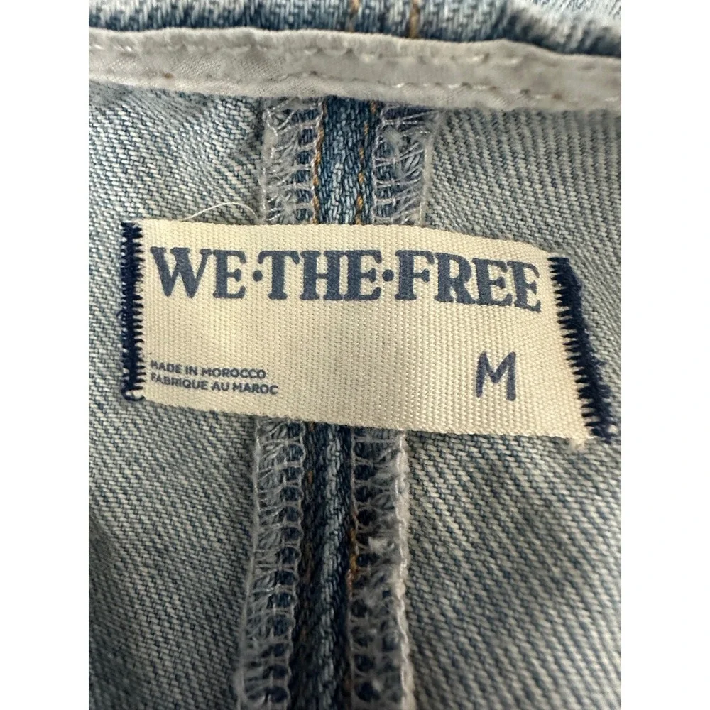 We The Free Free People Women Cotton High Roller V-Neck Shortall size Medium - Picture 4 of 6